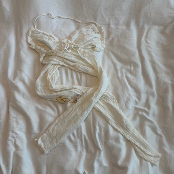 Jen’s Pirate Booty Appolonia Wrap Top White Boho Size XS - Picture 6 of 7